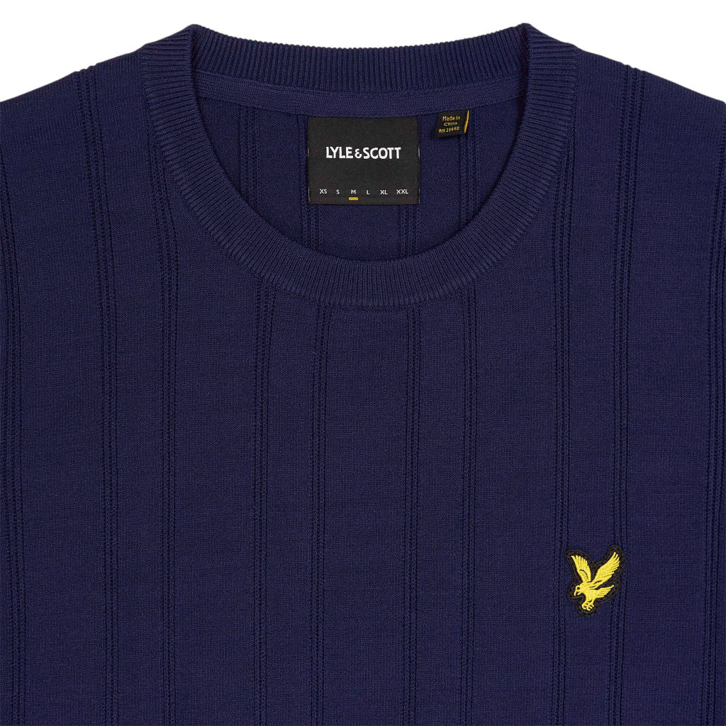 Lyle & Scott Navy Crew Neck Sweater