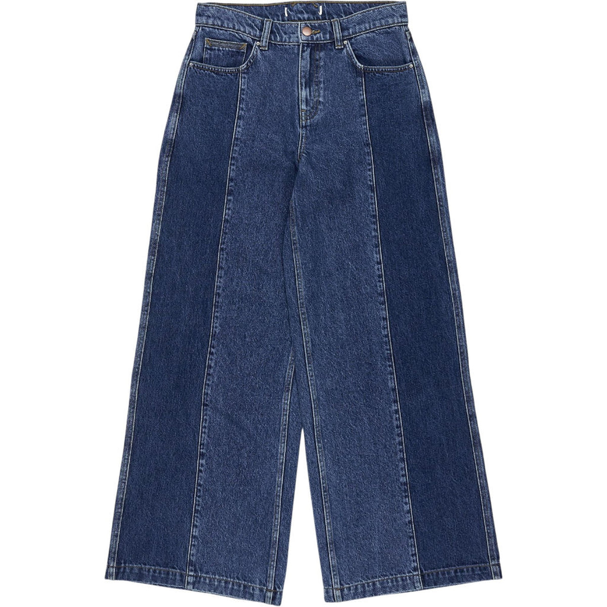 seventy + mochi Mixed Blue Wide-Leg Jeans