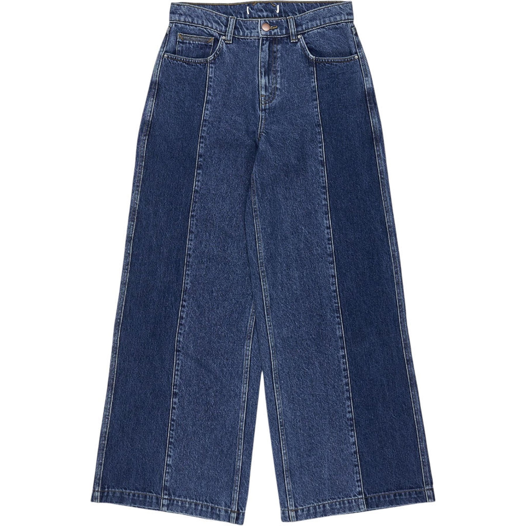 seventy + mochi Mixed Blue Wide-Leg Jeans