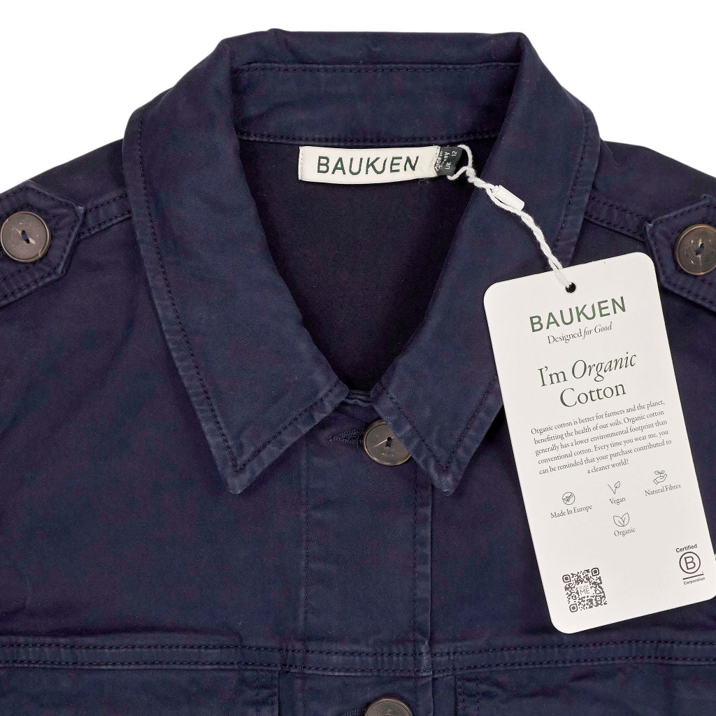 Baukjen Navy Drake Organic Cotton Utility Jacket