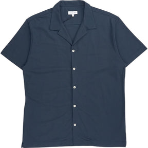 Hamilton + Hare Navy Open Collar Shirt