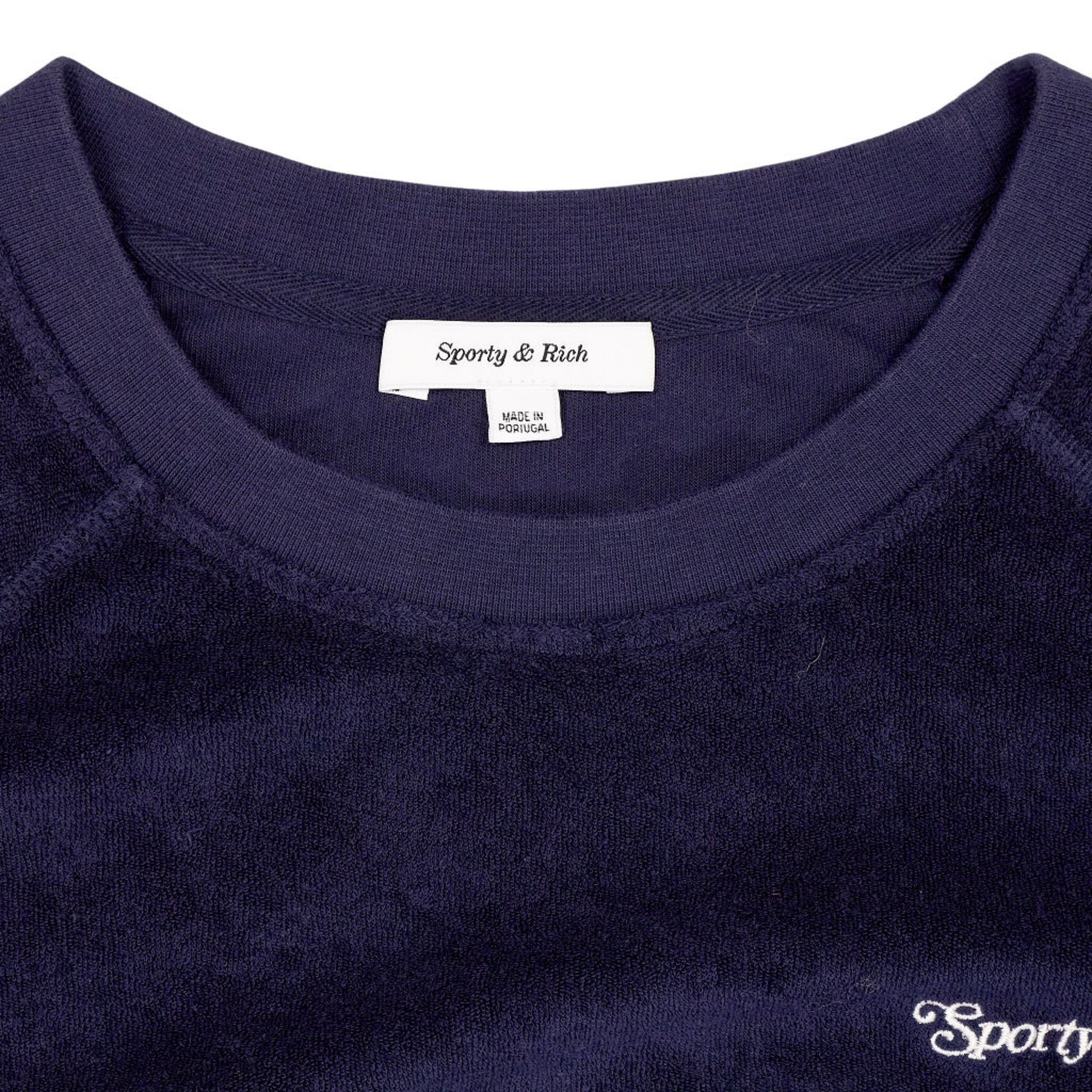 Sporty & Rich Navy Sweatshirt Cotton