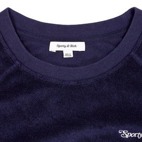 Sporty & Rich Navy Sweatshirt Cotton