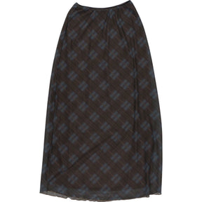 Motel Brown Check Midi Skirt