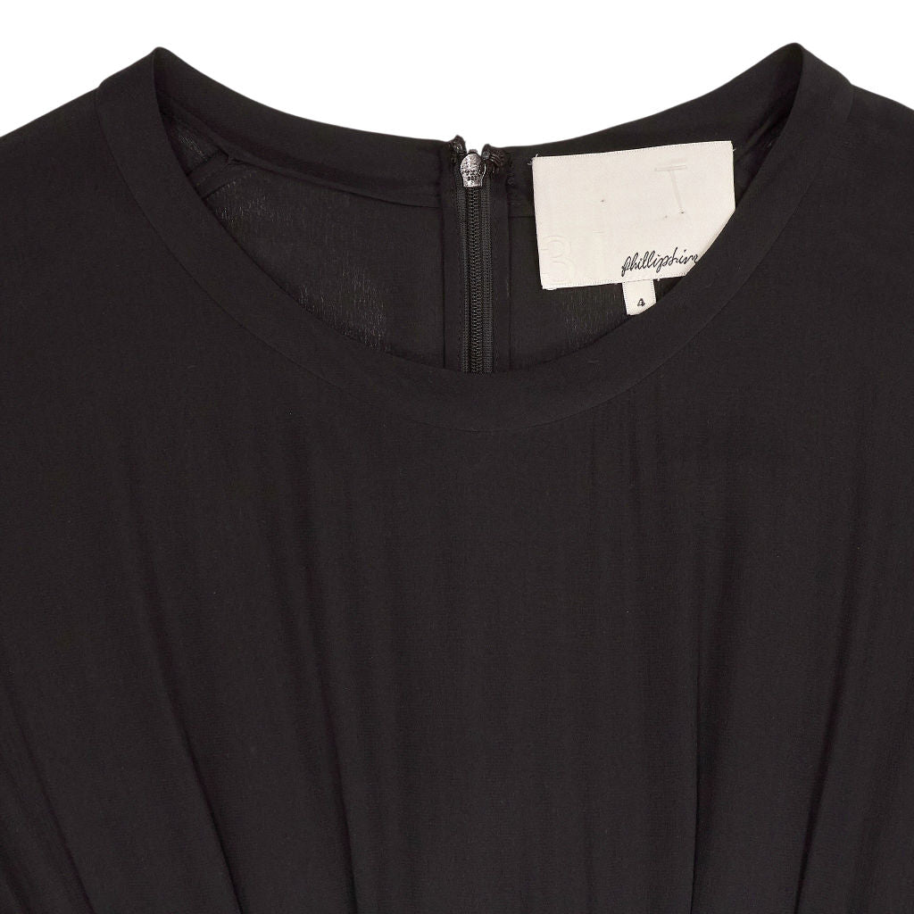 Phillip Lim Black Floral Silk Occasion Dress