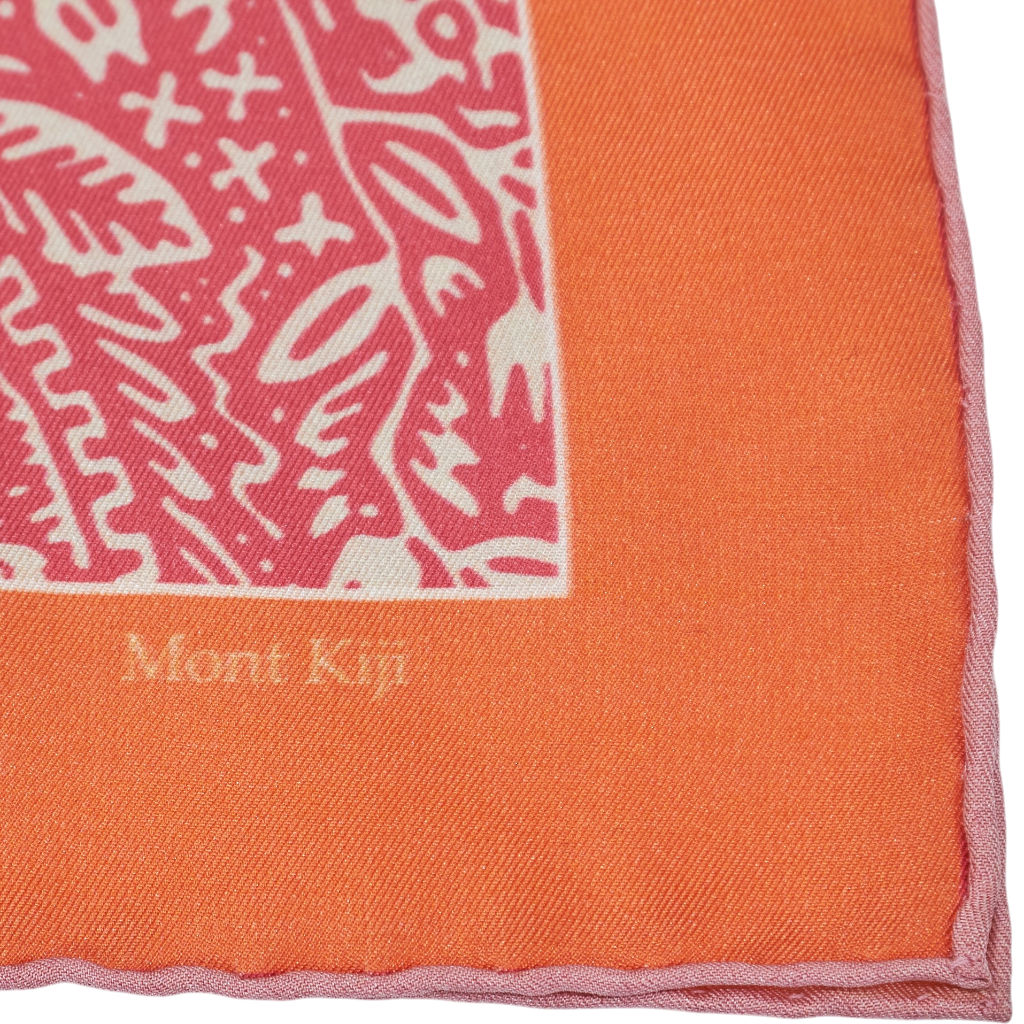 Mont Kiji Orange Miniwonder Silk Neck Scarf