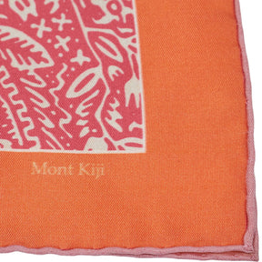 Mont Kiji Orange Miniwonder Silk Neck Scarf