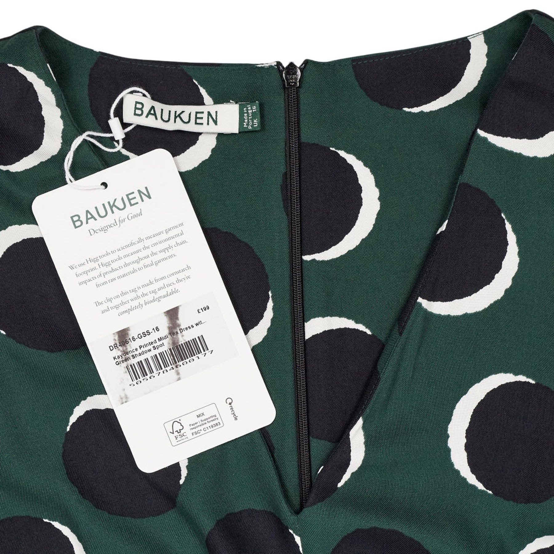 Baukjen Green Shadow Spot Kaydence Dress