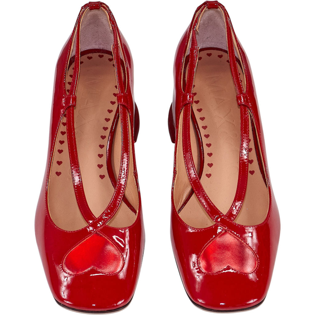 Max & Co Red Patent Leather Heels