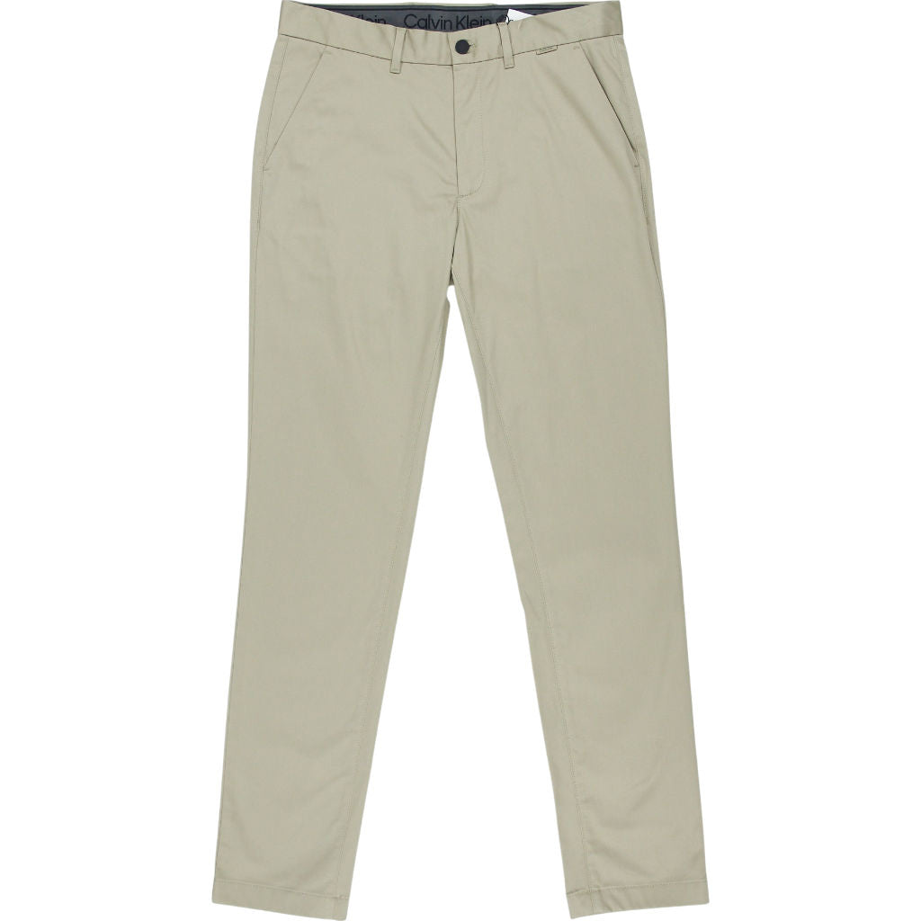 Calvin Klein Beige Sateen Stretch Trousers