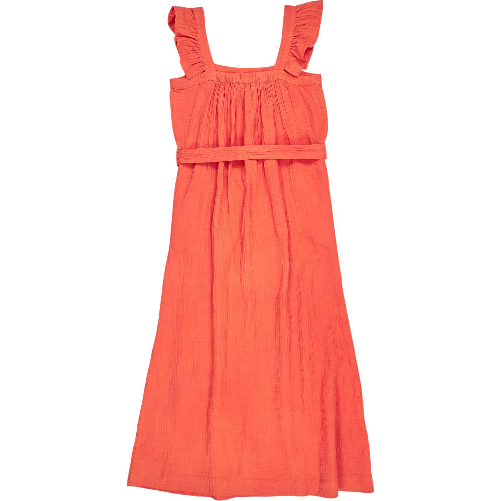 NRBY Orange Sleeveless Midi Dress