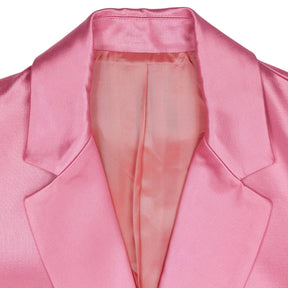 Vivere Pink Satin Blazer Suit