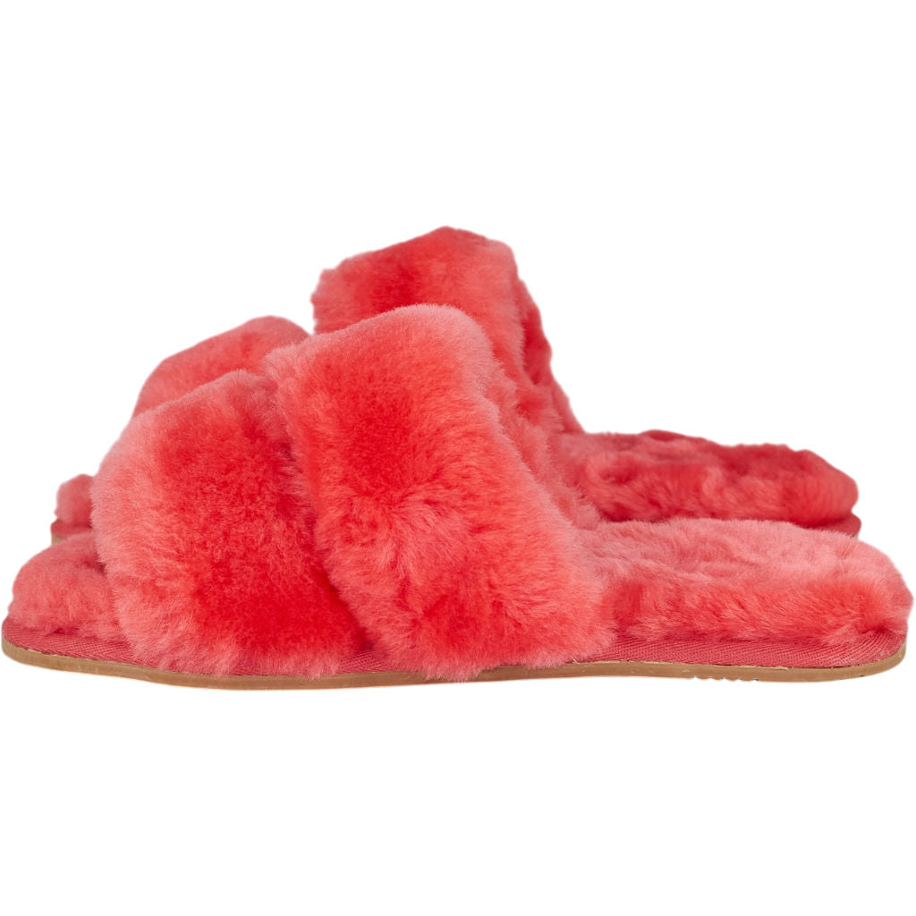 Hush Red Faux Fur Slippers