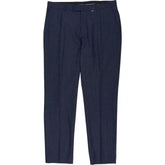 Moss Navy Tailored Fit Trousers