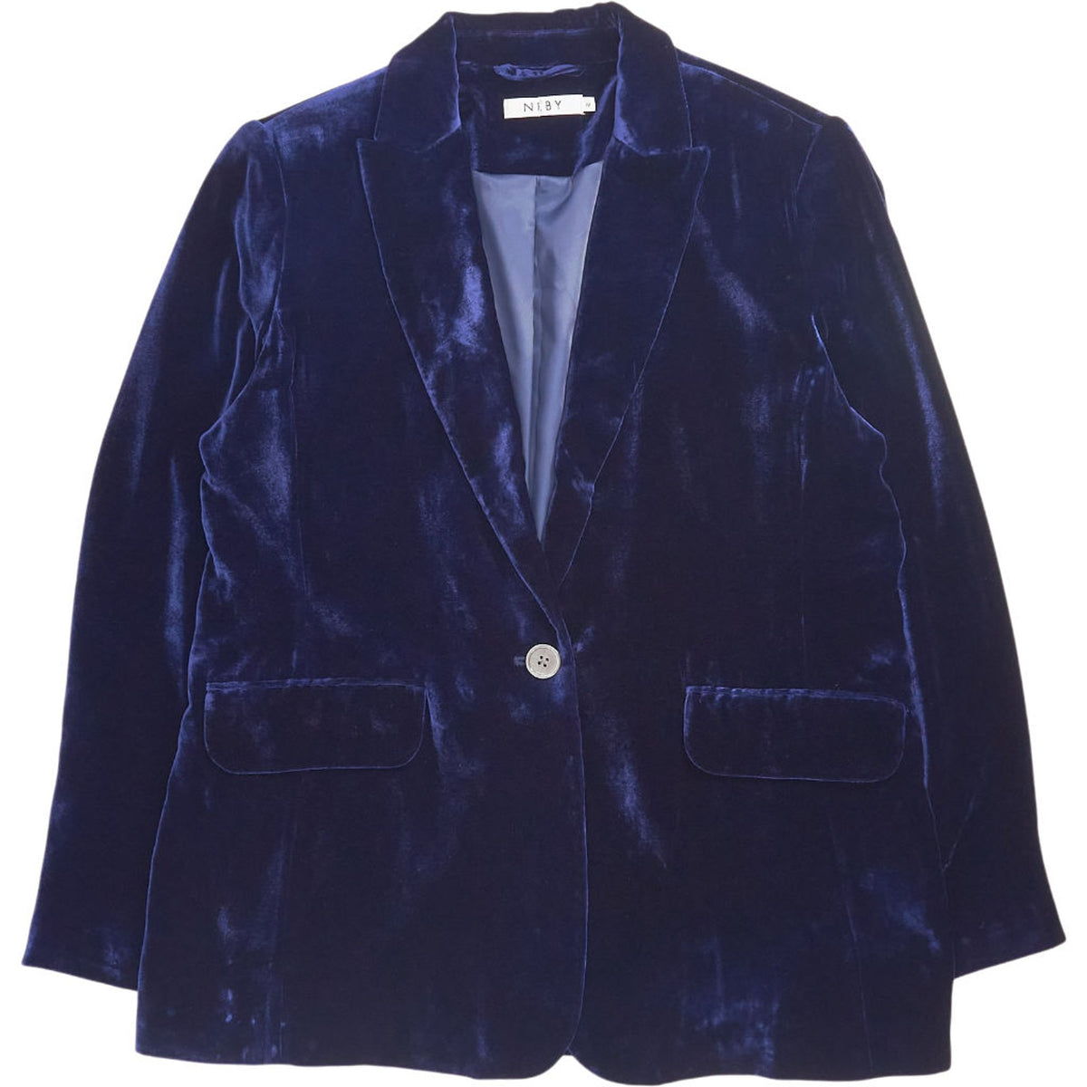 NRBY Blue Velvet Blazer Jacket