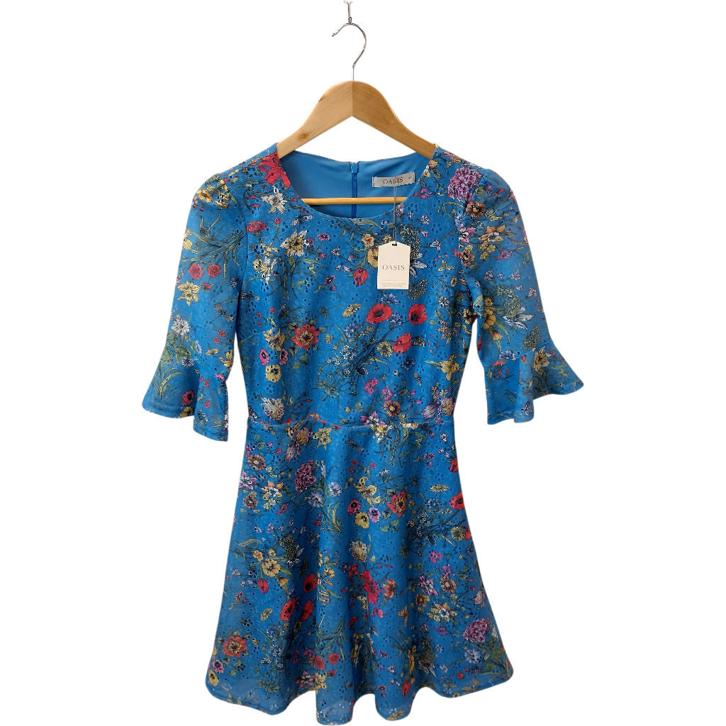 Oasis Blue Floral Dress
