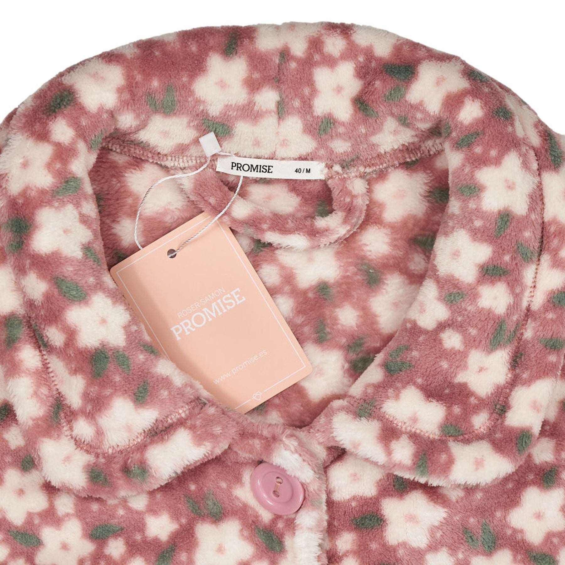 Promise Pink Floral Button-Up Nightgown