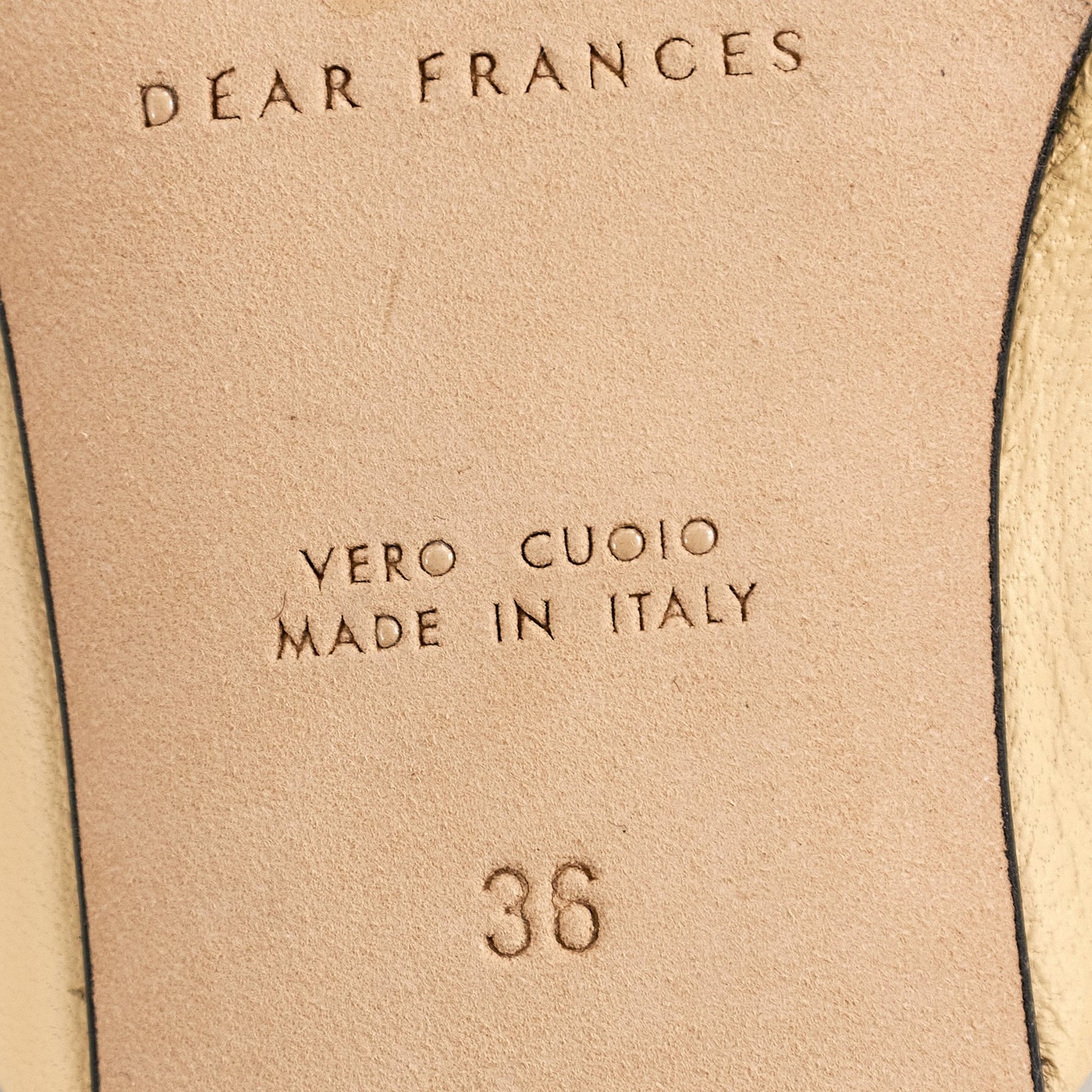 Dear Frances Cream Leather Sandals
