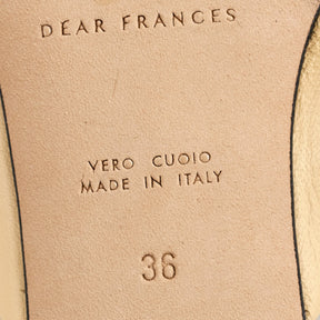 Dear Frances Cream Leather Sandals