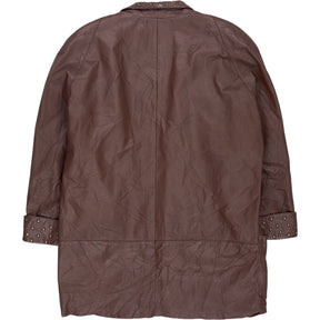 Vintage Pia Rucci Brown Leather Studded Jacket