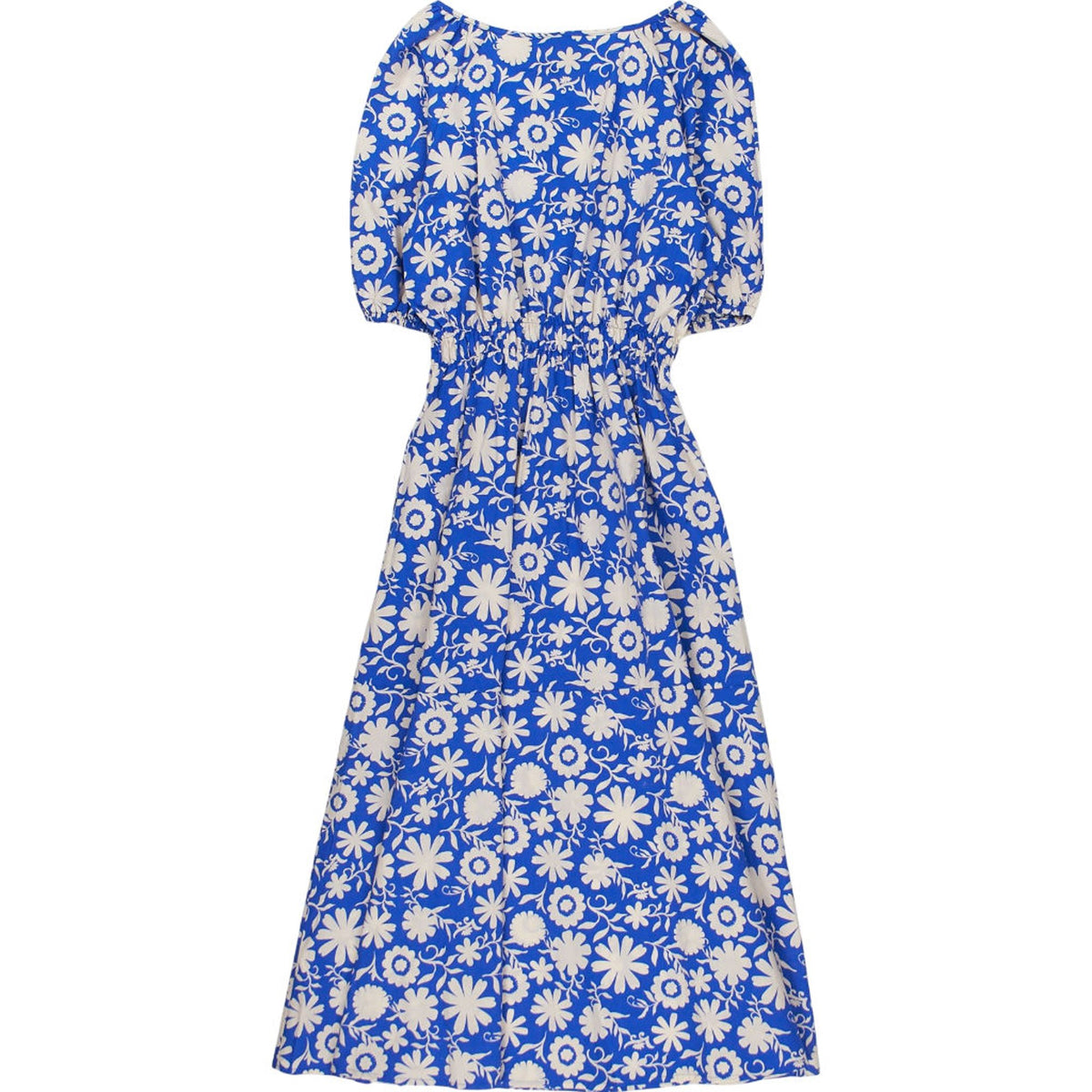 Wyse Blue Floral Midi Dress