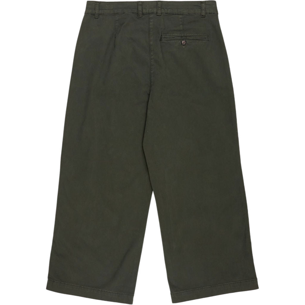 Baukjen Khaki Cotton Wide Leg Trousers