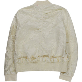 Victoria Beckham Cream Embroidered Bomber Jacket