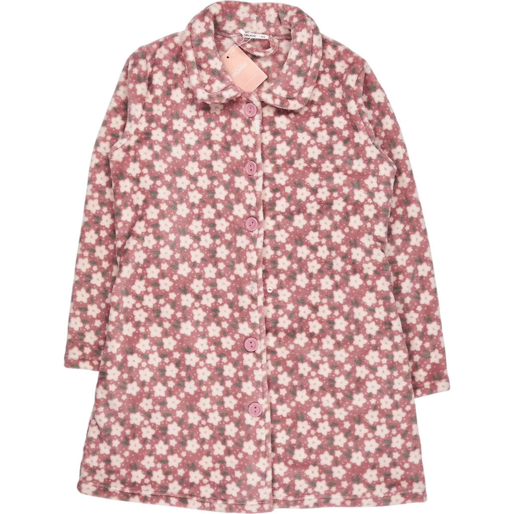 Promise Pink Floral Button-Up Nightgown