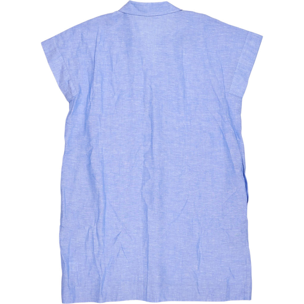 NRBY Blue Linen Shirt Dress