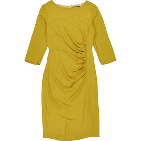Farhi Mustard Ruched Dress