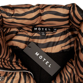 Motel Brown Zebra Rohos Puffer Jacket