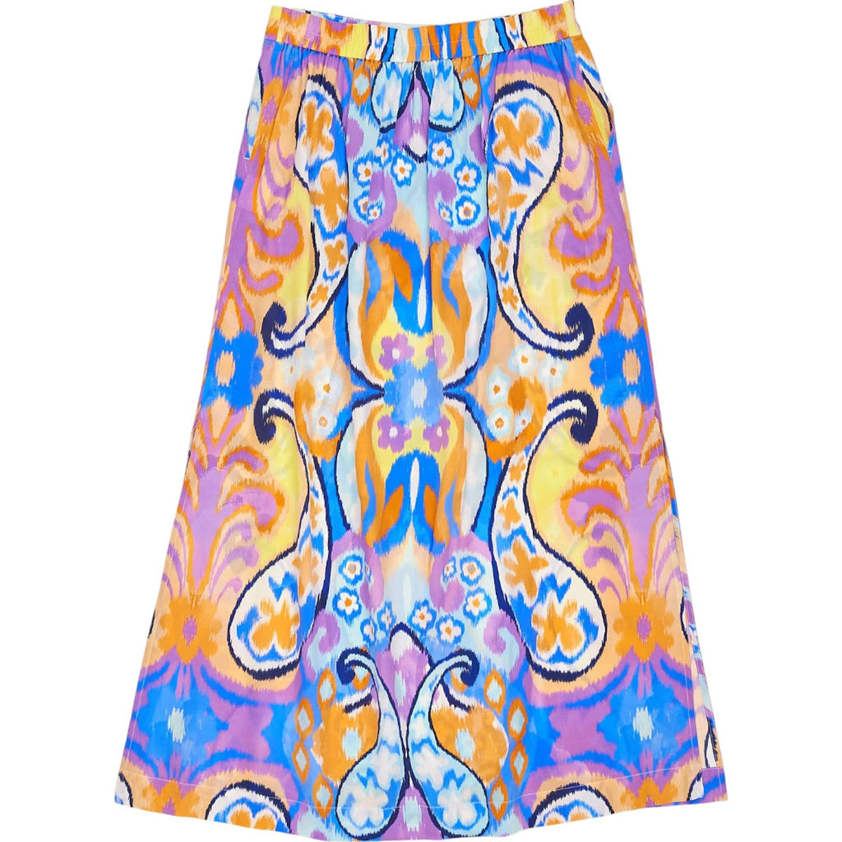 NRBY Multicolour Ikat Midi Skirt