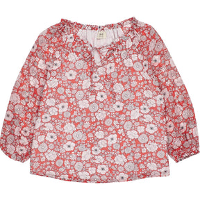 Hush Red Floral Blouse