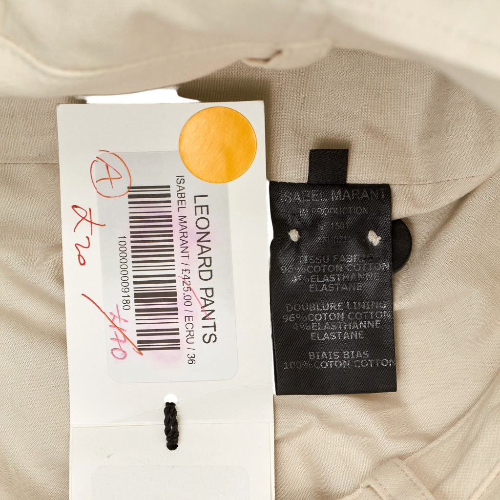 Isabel Marant Ecru Leonard Pants
