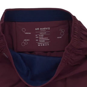MR MARVIS Burgundy Sports Shorts