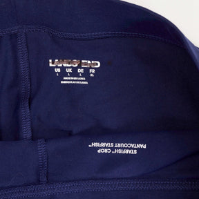 Lands' End Navy Starfish Mid Rise Pull-On Crop Pants