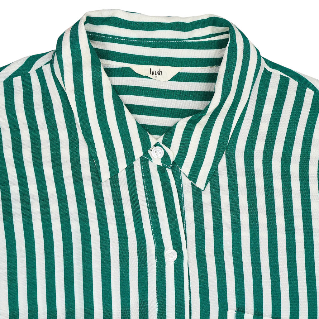 Hush Green Stripe Tie Shirt
