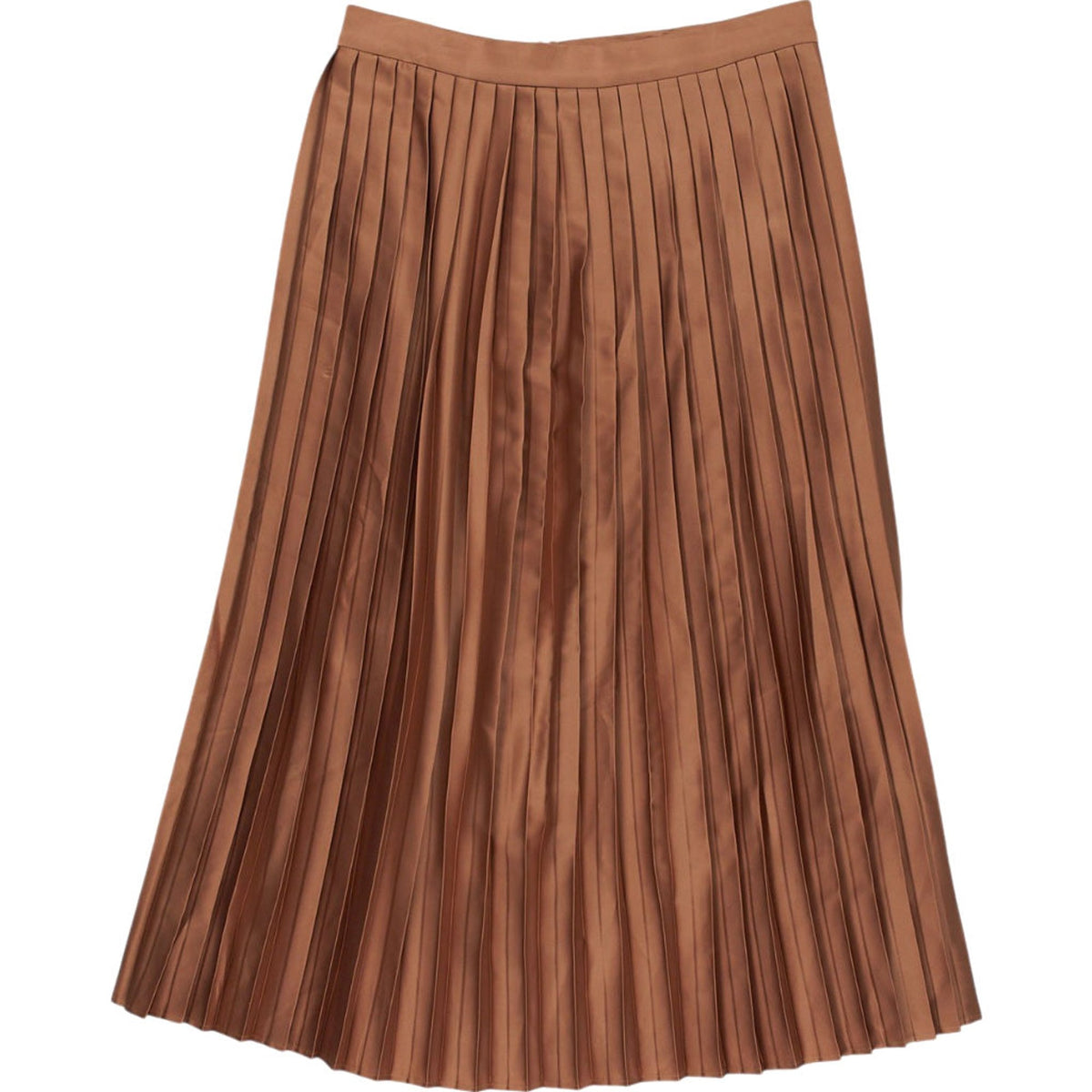 Great Plains Copper Pleated Midi Skirt