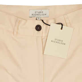 Studio Nicholson Cream Twill Ankle Crop Trousers