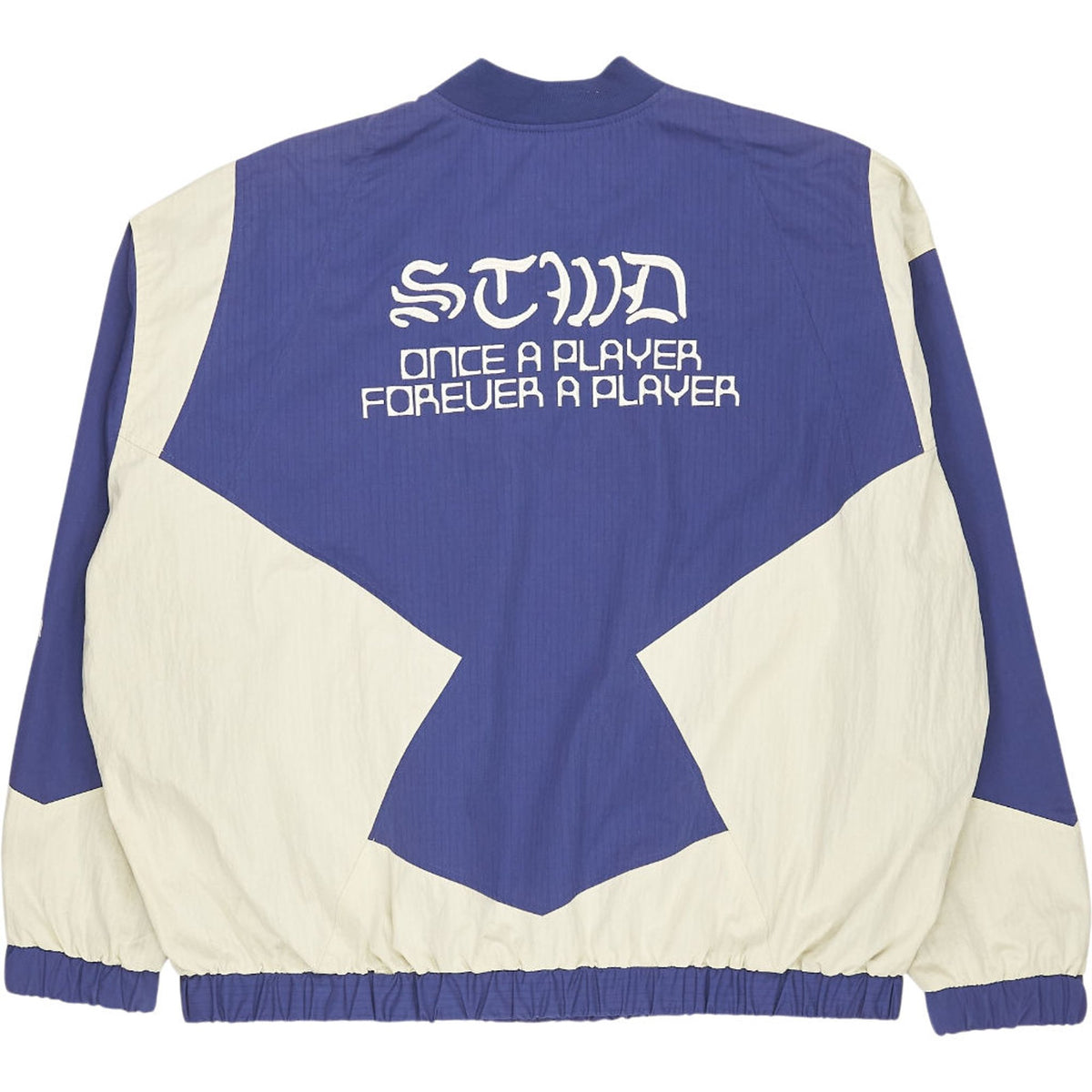 Stwd Blue Beige Bomber Jacket