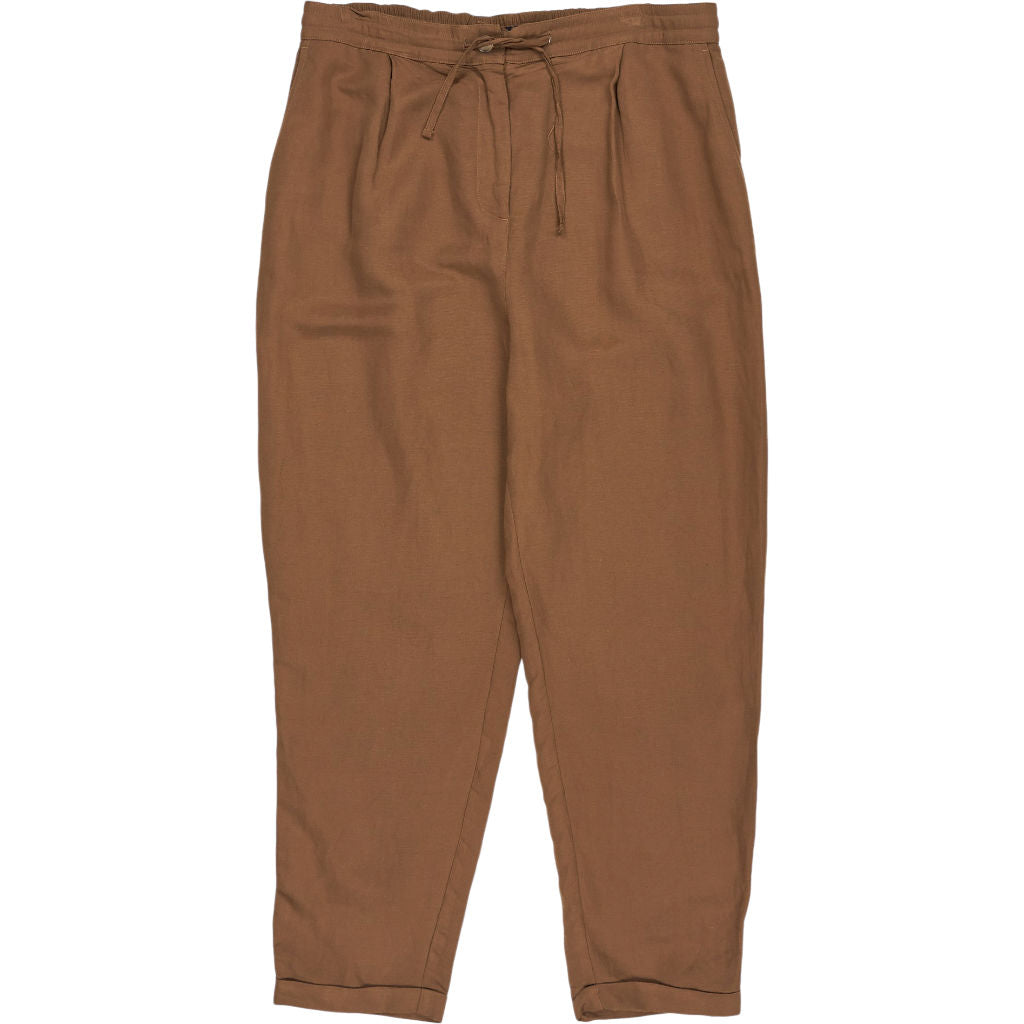 Baukjen Brown Viscose Linen Trousers