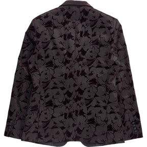 Moss Slim Fit Black /Burgundy Floral Jacket