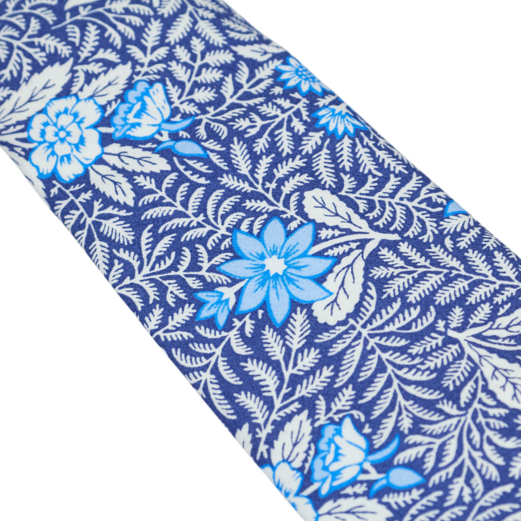 Moss Blue Floral Pattern Tie Bundle x 3