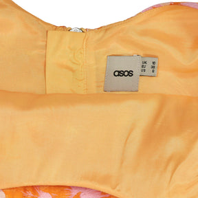 ASOS Orange Jacquard Floral Dress