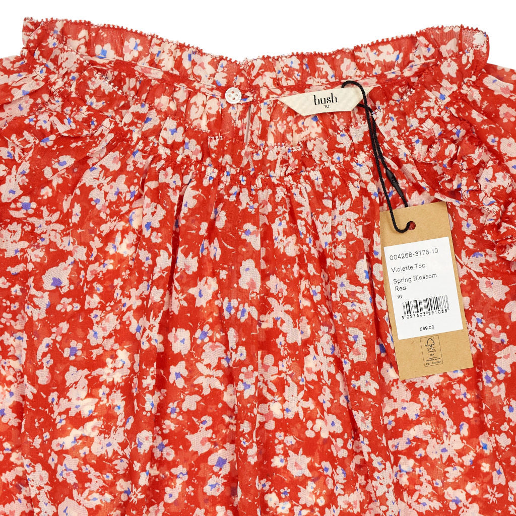 Hush Red Spring Blossom Violette Top