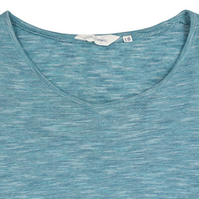 Seasalt Cornwall Teal Striped Top