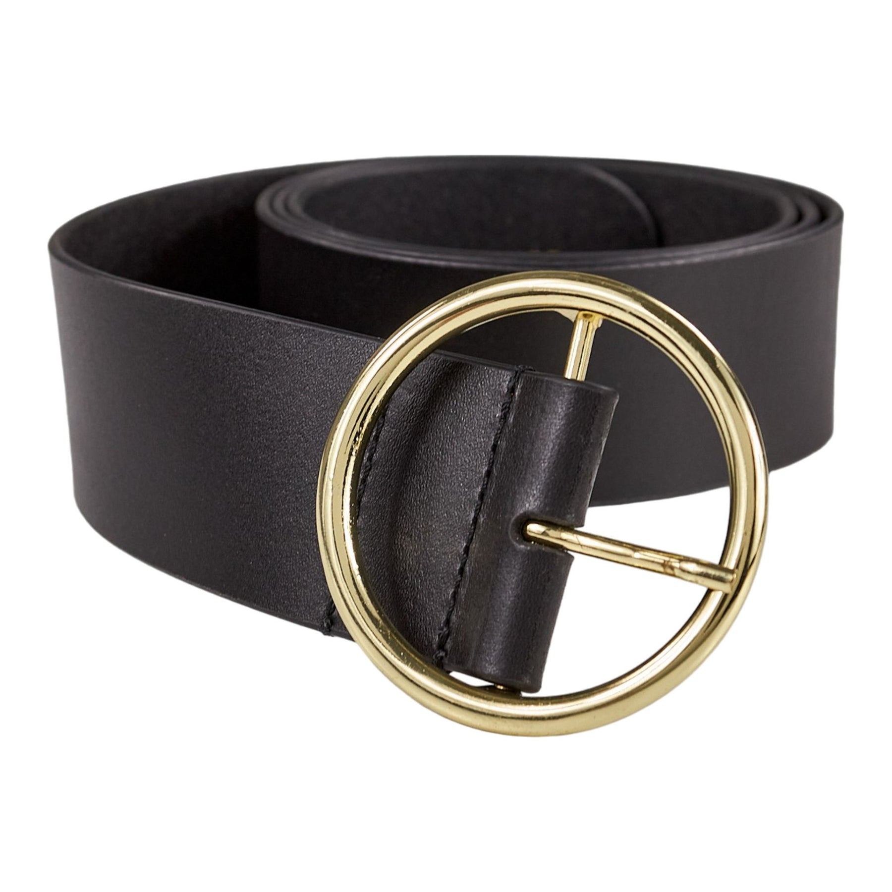 Wyse Black Leather Belt