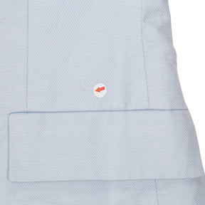 Zara Light Blue Linen Short Sleeve Blazer