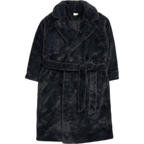 Hush Charcoal Jolene Faux Fur Belted Coat