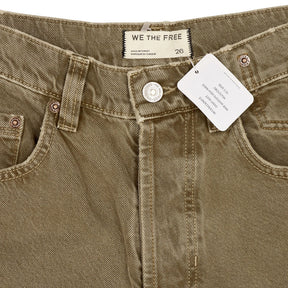 We The Free Khaki Eden High Slouchy Jeans